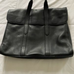 Black Coach beautiful Briefcase fine pebble leather.